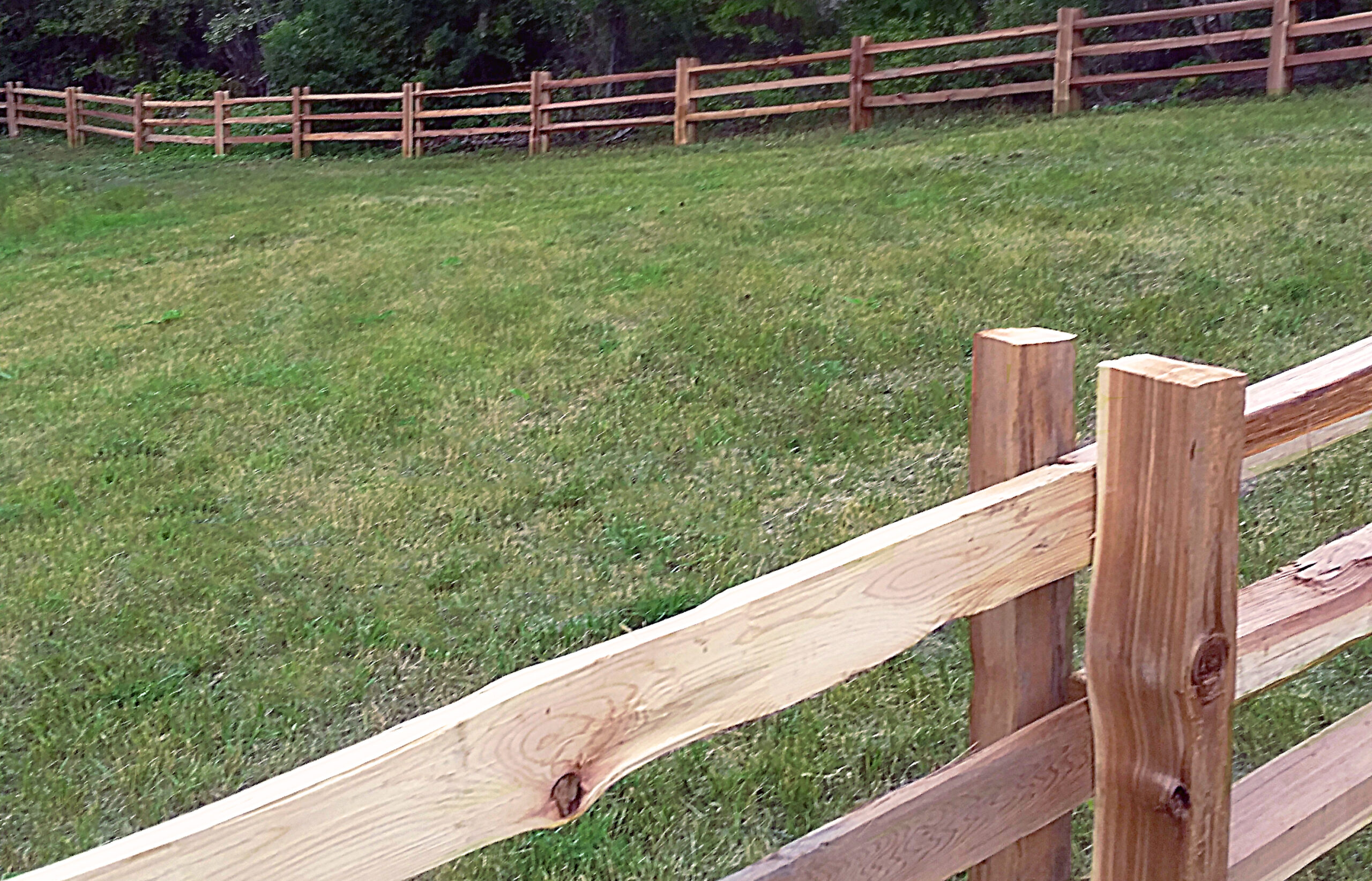 Three Rail Split Cedar Rail Fencing - 3 Rail Split Cedar